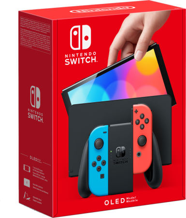 Игровая консоль Nintendo Switch (OLED-модель) (неоновый красный / неоновый синий) фото в интернет-магазине In Play